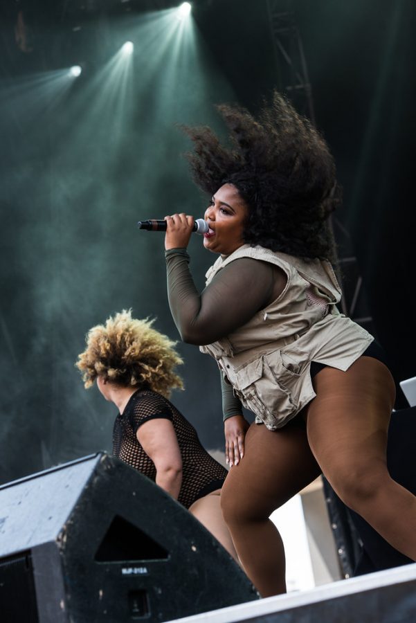 Lizzo performing one of her summer hits.