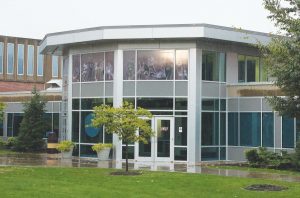 The Bloomburg University Nelson Field House, home to a number of sports locker rooms. 