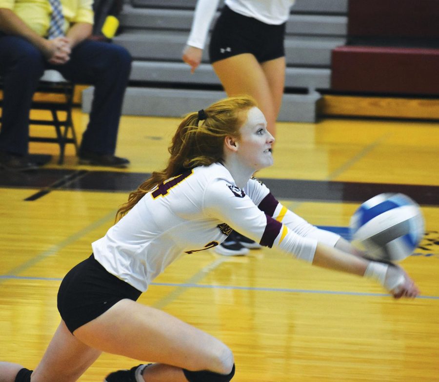 Sophomore No. 24 Mary Kate Mooney in Saturday’s game against Shippensburg.