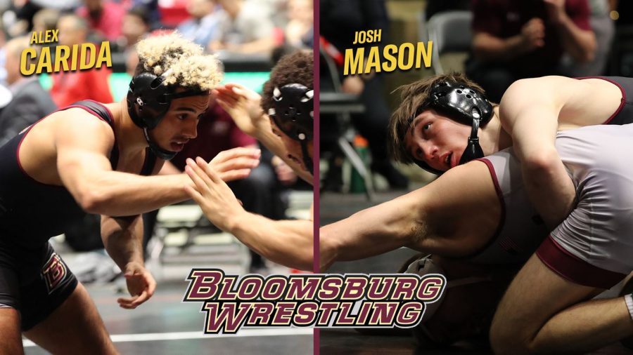 Redshirt sophomore Josh Mason and junior Alex Carida serve as the two stand-out wrestlers of the team.
PHOTO: David Leisering Sports Information