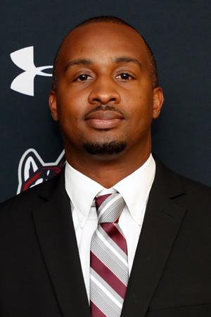 Eugene Jones IV poses for his photo on media day. Photo via Athletic Marketing and Communications.