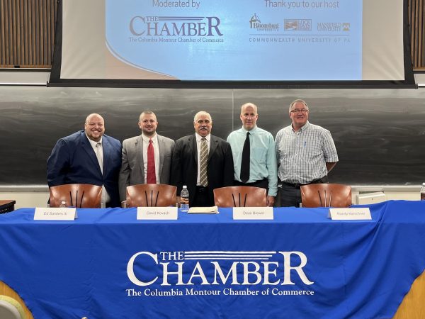 (Left to right) Chris Berleth, Ed Sanders III, David Kovach, Dean Brewer, and Randy Karschner at the end of the event. Photo by Novalea Verno.