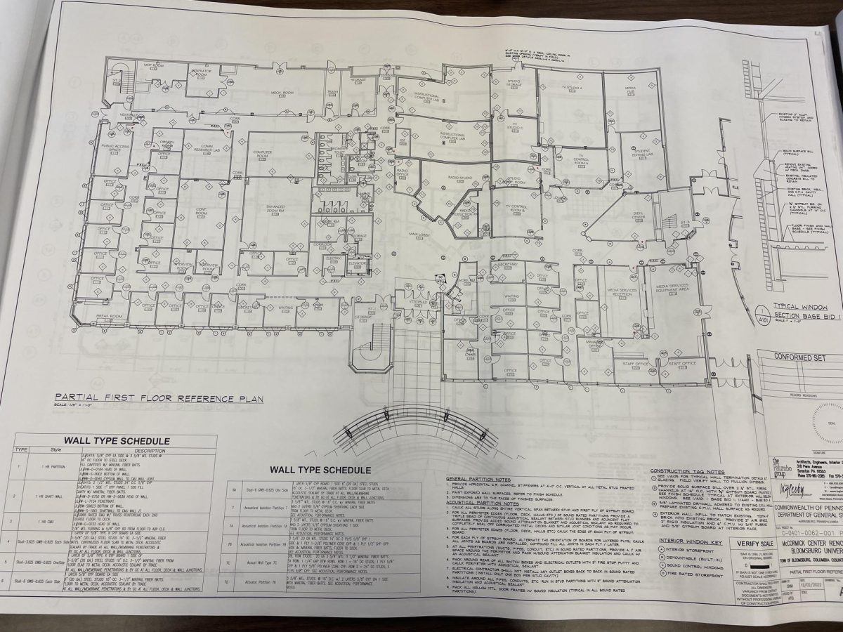 Partial first-floor reference plan for McCormick Hall renovations.