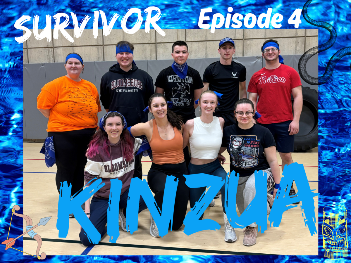 The new Kinzua tribe on Survivor-Bloomsburg after the tribe merge in Week 4 of the competition. Photo by George Kinzel. 