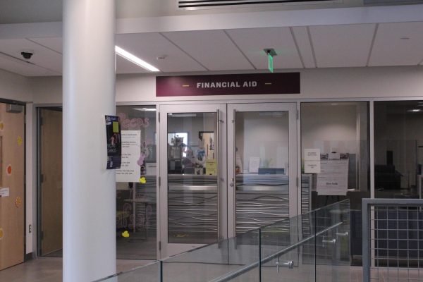 The Financial Aid Office located in the far back of the Arts and Administration Building.