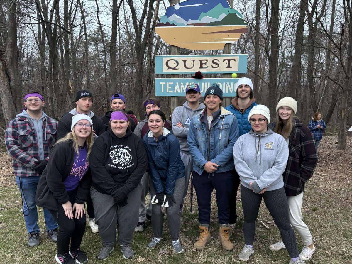 The castaways during Episode 7 of Survivor-Bloomsburg, which was held at the Quest woods. Photo submitted by George Kinzel. 