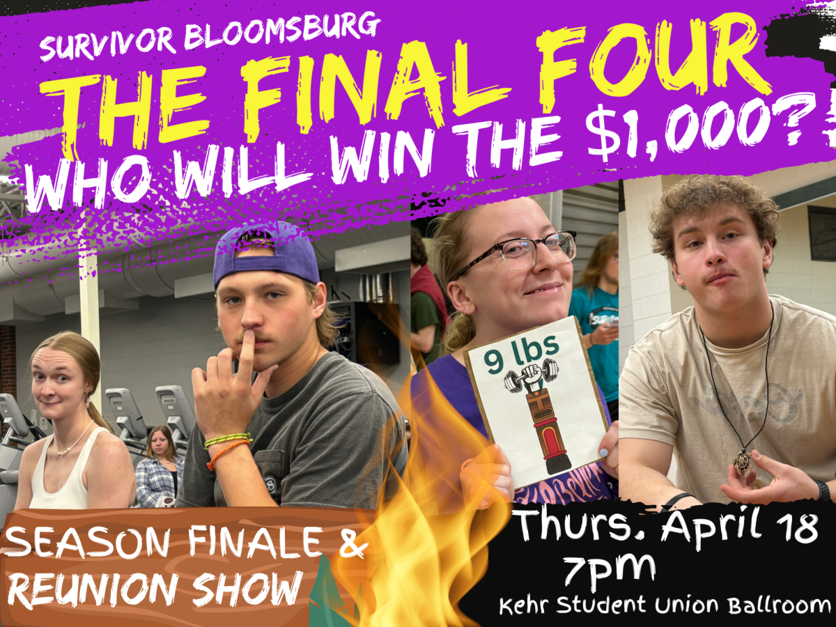 The Final Four castaways on Survivor-Bloomsburg. Photo submitted by George Kinzel. 
