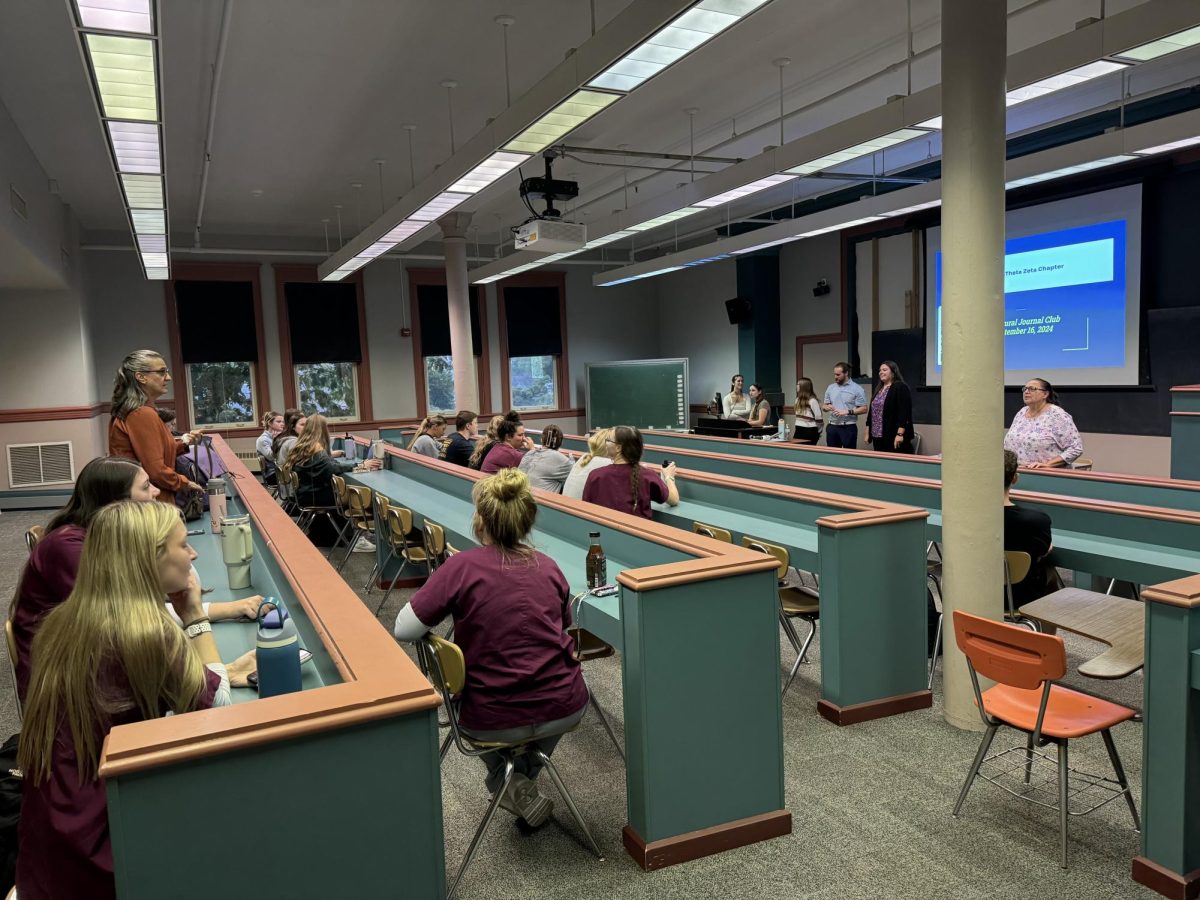 Students sit during the Journal Club's meeting on September 16th. 