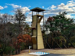 The new 70ft rock climbing wall on Upper Campus