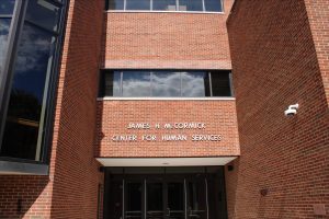 "JAMES H. McCORMICK: CENTER FOR HUMAN SERVICES" entrance sign